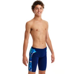 Funky Trunks - Bashed Blue - Boys Training Jammers -Funky Trunks funky trunks bashed blue boys training jammers 5