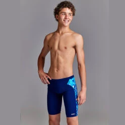 Funky Trunks - Bashed Blue - Boys Training Jammers -Funky Trunks funky trunks bashed blue boys training jammers 6