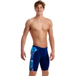 Funky Trunks - Bashed Blue - Mens Training Jammers -Funky Trunks funky trunks bashed blue mens training jammers 5