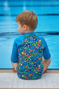 Funky Trunks - Beep Beep - Toddler Boys Zippy Rash Vest -Funky Trunks funky trunks beep beep toddler boys zippy rash vest 6