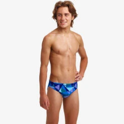 Funky Trunks - Blue Bars - Boys Classic Briefs -Funky Trunks funky trunks blue bars boys classic briefs 4