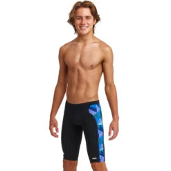 Funky Trunks - Blue Bars - Boys Training Jammers -Funky Trunks funky trunks blue bars boys training jammers 4