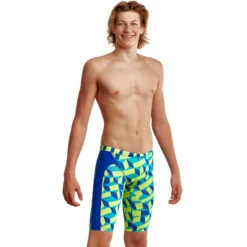 Funky Trunks - Blue Blockers - Boys Training Jammers -Funky Trunks funky trunks blue blockers boys training jammers 5