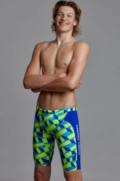Funky Trunks - Blue Blockers - Boys Training Jammers -Funky Trunks funky trunks blue blockers boys training jammers 6