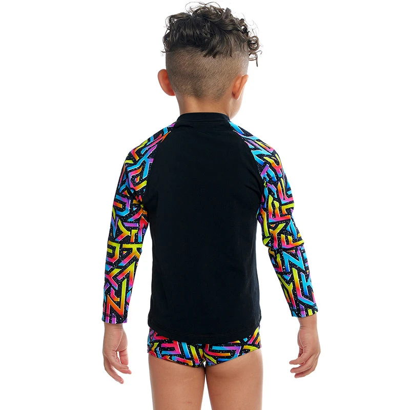 Funky Trunks - Brand Galaxy - Toddler Boys Zippy Rash Vest 3 Funky Trunks - Brand Galaxy - Toddler Boys Zippy Rash Vest - Image 3