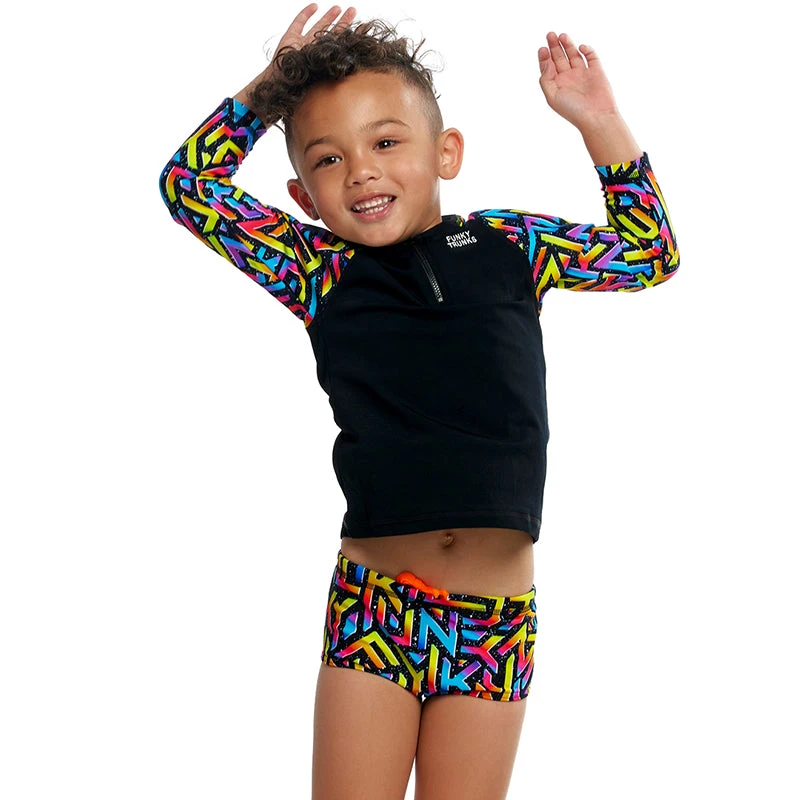 Funky Trunks - Brand Galaxy - Toddler Boys Zippy Rash Vest 4 Funky Trunks - Brand Galaxy - Toddler Boys Zippy Rash Vest - Image 4