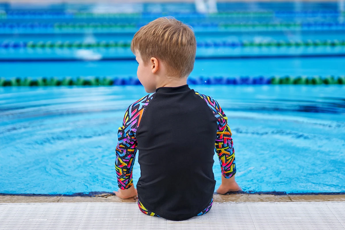 Funky Trunks - Brand Galaxy - Toddler Boys Zippy Rash Vest 7 Funky Trunks - Brand Galaxy - Toddler Boys Zippy Rash Vest - Image 7