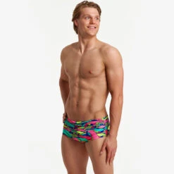 Funky Trunks - Bright Bergs - Mens Eco Sidewinder Trunks -Funky Trunks funky trunks bright bergs mens eco sidewinder trunks 4
