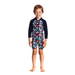 Funky Trunks - Feeding Frenzy Toddlers Go Jump Suit -Funky Trunks funky trunks feeding frenzy go jump suit toddler boys 4
