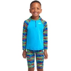 Funky Trunks - No Cheating - Toddler Boys Eco Zippy Rash Vest