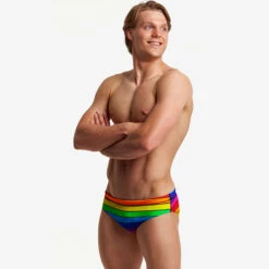 Funky Trunks - Rainbow Racer - Men's Classic Briefs -Funky Trunks funky trunks rainbow racer mens classic briefs 3