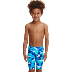 Funky Trunks - White Pointer - Toddler Boys Miniman Jammers