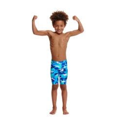 Funky Trunks - White Pointer - Toddler Boys Miniman Jammers -Funky Trunks funky trunks white pointer toddler boys miniman jammers 5