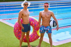 Funky Trunks - White Stripes Mens Shorty Shorts Short -Funky Trunks funky trunks white stripes mens shorty shorts short 5