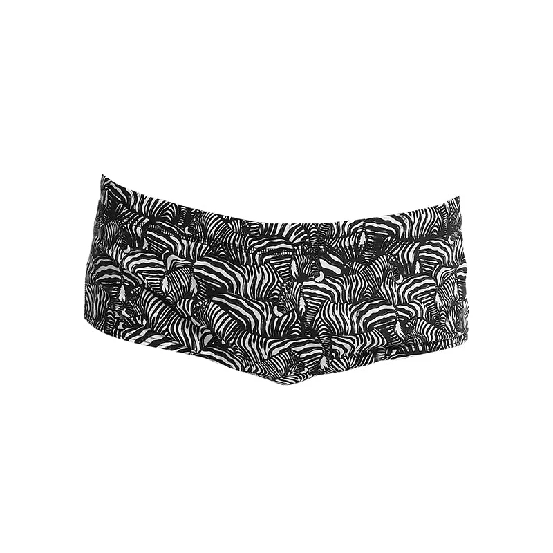 Funky Trunks - Zebra Crossing - Boys Eco Classic Trunks 2 Funky Trunks - Zebra Crossing - Boys Eco Classic Trunks - Image 2